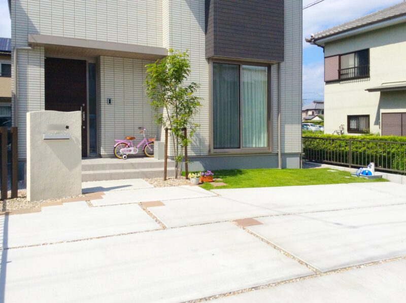 シンプルで可愛いらしさのるお庭　新築外構工事　浜松市東区　H様邸